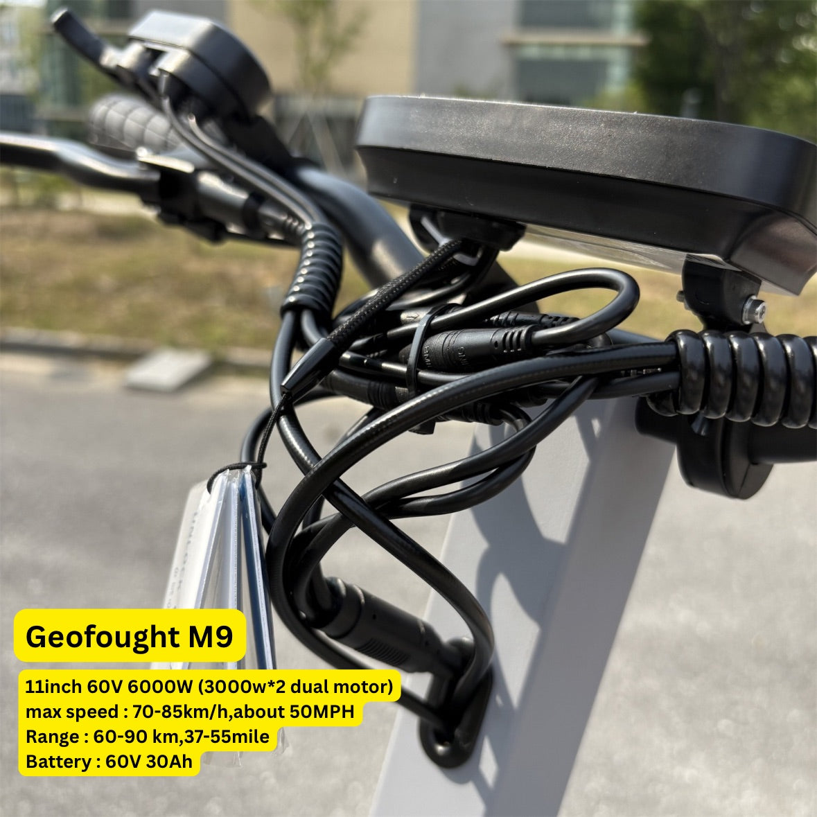 Geofought M9 – 2025 Dual Motor 6000W Electric Scooter | 60V 30Ah Battery | Up to 85km/h | With Seat