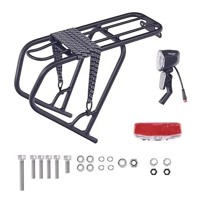 NCM / Amego Rear Rack kit with light and bungee cable