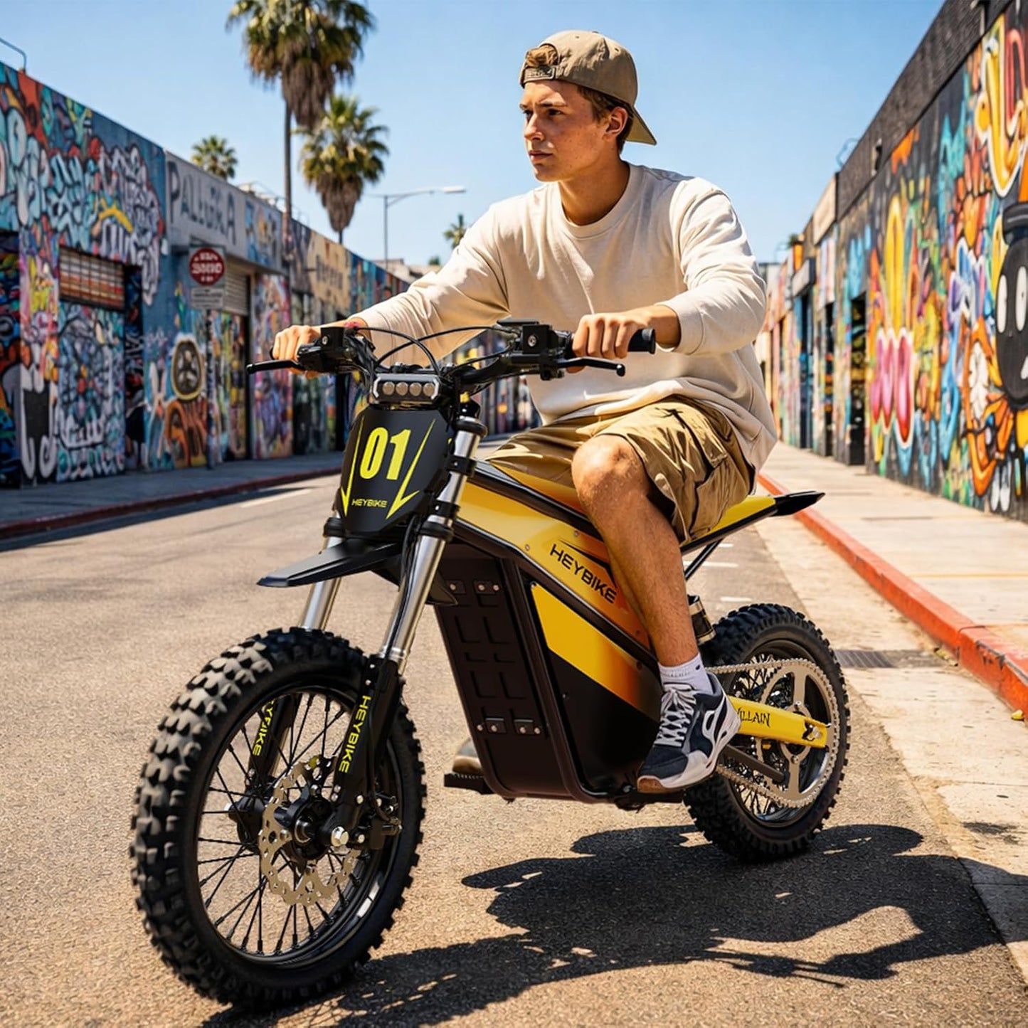 Refurbished (Excellent)  Heybike Villain Electric Dirt Bike | 4160W Motor • 45 MPH • 50 Mile Range