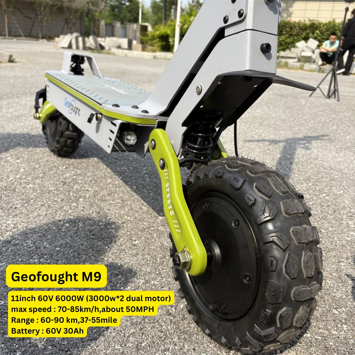 Geofought M9 – 2025 Dual Motor 6000W Electric Scooter | 60V 30Ah Battery | Up to 85km/h | With Seat